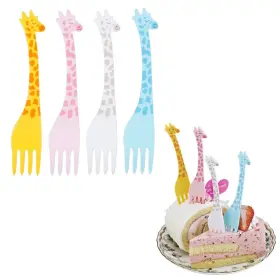 Hunger 734010632349 Happy Giraffe Fruit Forks Cocktail Sticks Party Supplies Plates Picks Dessert Fo