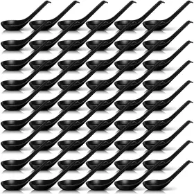 Dun-hushee-1602 Hushee 100 Pcs Asian Soup Spoon Large Chinese Noodle Ramen Reusable Japanese Wonton