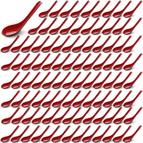 Dun-hushee-19 Hushee 100 Pcs Asian Chinese Soup Spoons 6.3 Inches Japanese Korean Miso