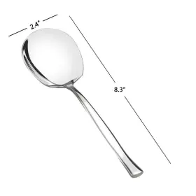 Idomy 751450464347 8-piece Stainless Steel Buffet Serving Spoon Large #3