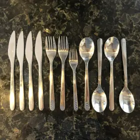 003.430.03 Ikea Flatware Stainless Steel 11 Pieces Silverware Knife Fork Spoon
