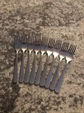 22185 Ikea Lot Of 9 Used Forks Flatware Utensils