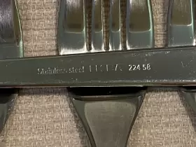 224-58 Ikea Rare 6 Long Slender Dinner Fish Forks Fornuft 22458 Glossy Stainless 7 7/8 Inch #2
