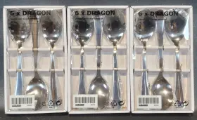 500.903.81 Ikea 6-pack Stainless Steel Soup Spoons 6 Inch Lot Of 3