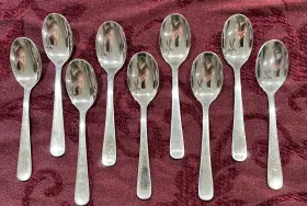500.917.62 Ikea Dragon Stainless Steel Coffee Spoons / Lot Of 9 Flatware Gloss #2