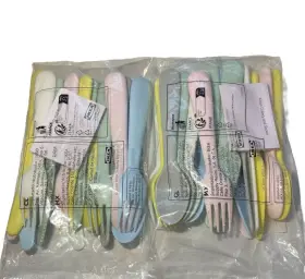 704.613.85 Ikea 2 Kalas Kids Multicolour Plastic Cutlery Sets Soft Pastels Kid Safe 36 Pcs