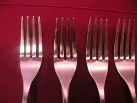 9494370 Ikea Set Of 7 Loja Stainless Satin Salad Forks 6 7/8 Inch Ga4 #2