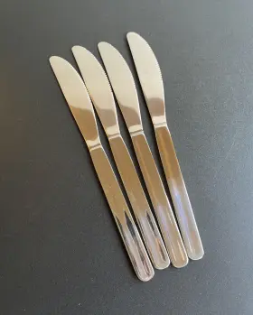 Ike10 Ikea Stainless Steel Lot Of 4 Dinner Knives Cutlery Flatware