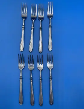 Ike16 Ikea Stainless Flatware Seafood Forks 5 Inch Set 8 Tapered Glossy Japan