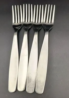 Ike8 Ikea Set Of 4 .. Pattern Stainless Dinner Forks 8 Inch China..lot B
