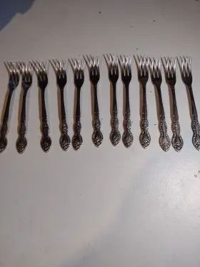 5082643 Imperial Stainless Steel Cocktail Fork Set Of 12 Made In Korea Vintage Rose