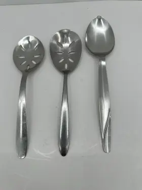 Im145 Imperial/ekco & Unbranded Usa/ekco/& Serving Utensil Set 3 Pc Spoons Stainless Steel- 9-10 Inch #2