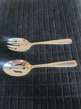 Imi32 Imperial Vintage Stainless Steel Slotted Serving Spoon And Spork By 8