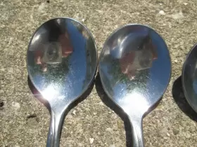Imi41 Imperial Lot Of 3 Stainless Usa Pattern Soup Gumbo Consume Spoons Vintage #3