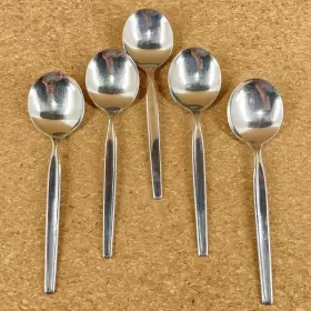 Ins179 Insico Soup Spoons 5 Round Bowl Cream Gumbo Stainless Steel Flatware Usa Ins179 Insico Soup Spoons 5 Round Bowl Cream Gumbo Stainless Steel Flatware Usa