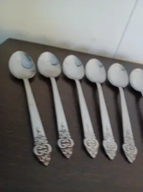 Ins129 Insilco Mark Iii 8 Stainless Teaspoons International Danish Modern #2