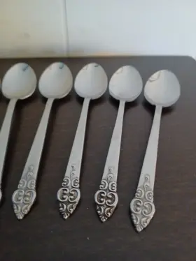 Ins129 Insilco Mark Iii 8 Stainless Teaspoons International Danish Modern #3