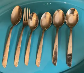 12624-el International 12624-el- Superior Stainless Usa Night Sky Aka Aurora 6 Pieces Flatware Mcm #3