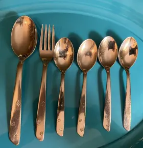 12624-el International 12624-el- Superior Stainless Usa Night Sky Aka Aurora 6 Pieces Flatware Mcm