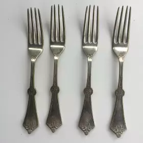 1879 International 1897 Silverplate Rogers Parisian Forks Lot Of Four