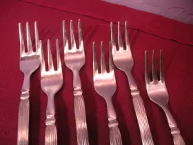 42251 International Set Of 6 Cascade Stainless Seafood Forks 5 5/8 Inch #2