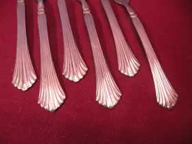 42251 International Set Of 6 Cascade Stainless Seafood Forks 5 5/8 Inch #3
