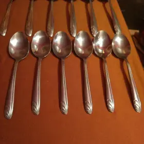 Ins125 International Silco 25 Pc Stainless Flatware Set Usa #2