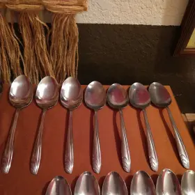 Ins125 International Silco 25 Pc Stainless Flatware Set Usa #3