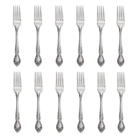 5281166 International Silver Company Lyon Queens Fancy 18/8 Stainless Steel Dinner Fork Set Of Twelve