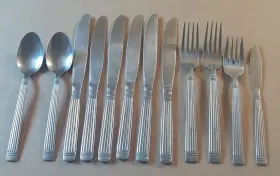 Ins323-1 International Silver Set Of 3 Glossy Stainless Flatware Serving Pieces