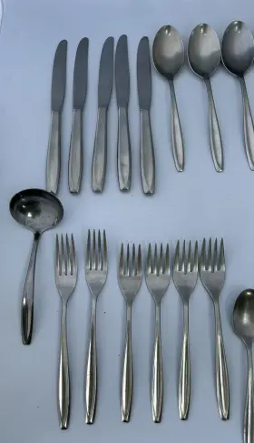 M6201 International Silver New Dawn Usa Stainless Silverware Flatware Lot Of 30 Pcs #2
