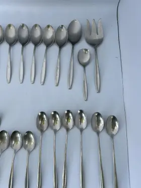 M6201 International Silver New Dawn Usa Stainless Silverware Flatware Lot Of 30 Pcs #3