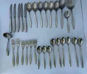 M6201 International Silver New Dawn Usa Stainless Silverware Flatware Lot Of 30 Pcs