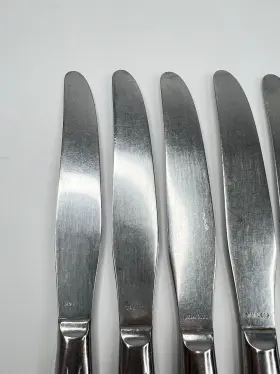 Ins206 International Silver Silco Co Lot Of 5 Dinner Knives 8 1/2 Inch Usa Stainless #3