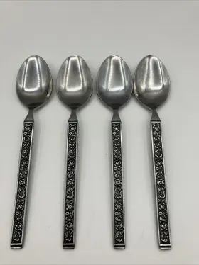 Inr18 Interpur 4 Pcs Stainless Silverware Teaspoons 6 1/2 Inch
