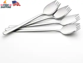 Iqcwood 313108531551 Sporks 4-pack 18/10 Stainless Steel Fork Metal Spork For Everyday Hous