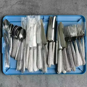 Isaac Mizrahi Live 2805 Set Of 48 Tunis Reed And Barton Stainless Flatware Discontinued