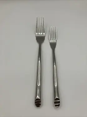Hc035ss Izabel Lam Stainless Table Forks Heavy Duty Glossy Salad Dinner 8.5 7.5 #2