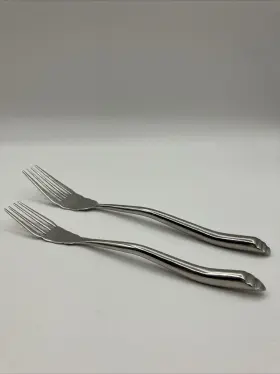 Hc035ss Izabel Lam Stainless Table Forks Heavy Duty Glossy Salad Dinner 8.5 7.5