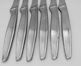 35199 J.a. Henckels International X6 Steak Knives Stainless Handles 8 Inch Serrated Knife Cond #2
