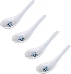 2323x4-a Japanbargain 2323x4 Set Of 4 Soup Spoons Chinese Wonton Japanese Mi