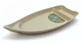 2347 Japanbargain Sushi Boat Shape Plate Sashimi 10 Inch-green Green