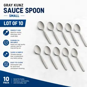 Jb Prince U716 10x Gray Kunz Sauce Spoon Small Chef Plating Tasting Stainless