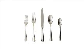 Juliska 810044022193 Bistro Polished Stainless Flatware Five Piece Setting