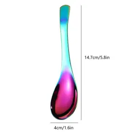 Jyyhsf 709520482883 5 Pcs Soup Spoon Stainless Steel Mirror Finish Spoons Kitchen Serving #2