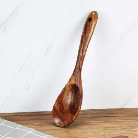 Kalinco 431271572903 Wooden Acacia Salad Servers With Spoon And Fork Set Cooking Utensils Fo #3