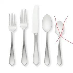288746 Kate Spade New York 882864307804 Magnolia Drive 5-piece Flatware Set Missing Teaspoon