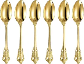 Keawell 313041126173 Luxurious 5.1-inch Espresso Spoons Set - 6 Pieces Mini Coffee Spoon 1