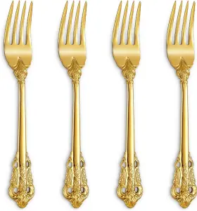 Keawell 313044718702 Luxury Salad Forks Dessert Set Of 4 18/10 Stainless Steel 7