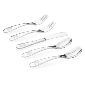 Cdss304sp11 Kiddobloom Kids Stainless Steel Utensil Set - 5-piece Fire Truck Design Safe For Toddlers